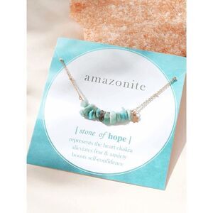 Amazonite, Stone of Hope, Sacred Serenity Healing Crystal Necklace